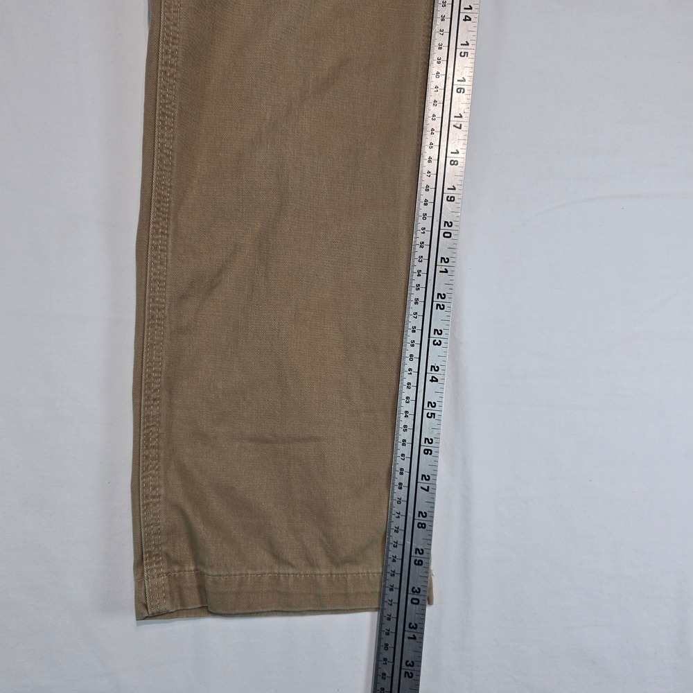 Carhartt Mens 30x32 Tan Canvas Work Pants Straight Leg Khaki 100095-253‎ B01 - Picture 15 of 16